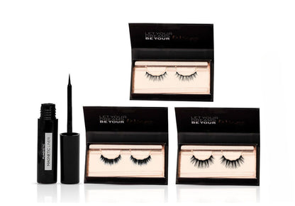 GO GLAM KIT( 1 Magnetic Liner+ 3 Pairs of Magnetic Eye Lashes) Bundle