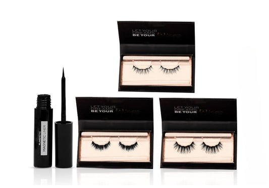 GO GLAM KIT( 1 Magnetic Liner+ 3 Pairs of Magnetic Eye Lashes) Bundle